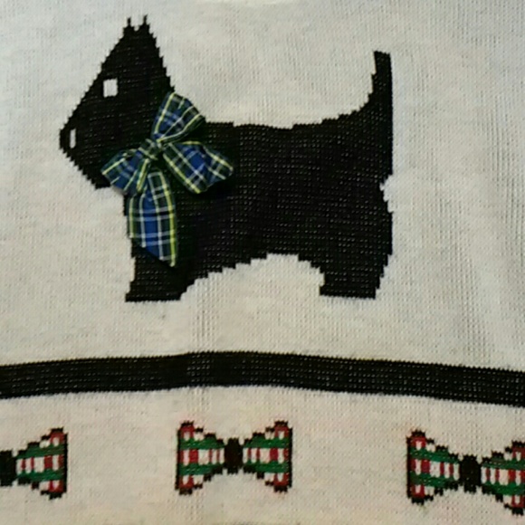 Vintage Scotty Dog Christmas Sweater Sz M - Picture 2 of 4